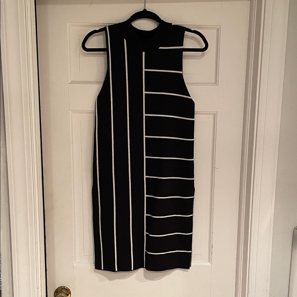 NWT Topshop Navy and White Striped Sleeveless Tunic